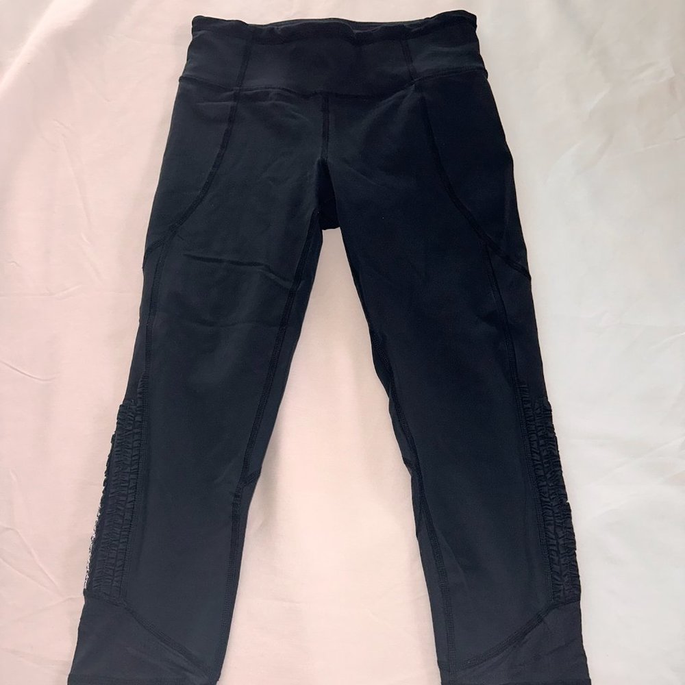 Lululemon Capri Leggings with Ruffle Edge Trim